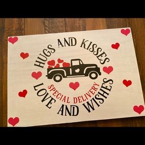 Vintage Truck Valentine Wood Sign